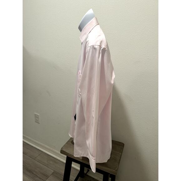 Club Room Mens Regular Fit Performance Shirt Pink Neck 15.5 Sleeve 32/33 Cotton - Picture 4 of 6